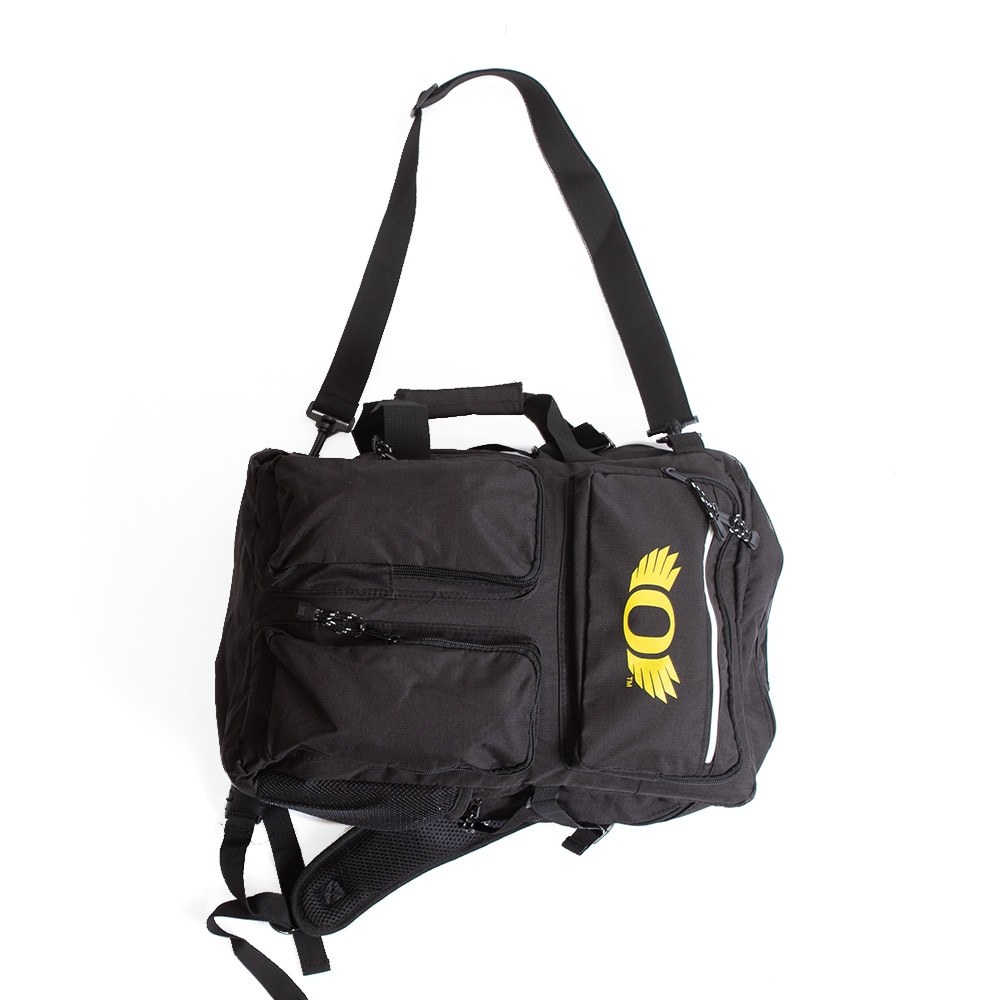 O Wings, MCM Group, Black, Backpack, Accessories, Unisex, 12"x12"x5", Ripstop, Briefcase handle, 827967